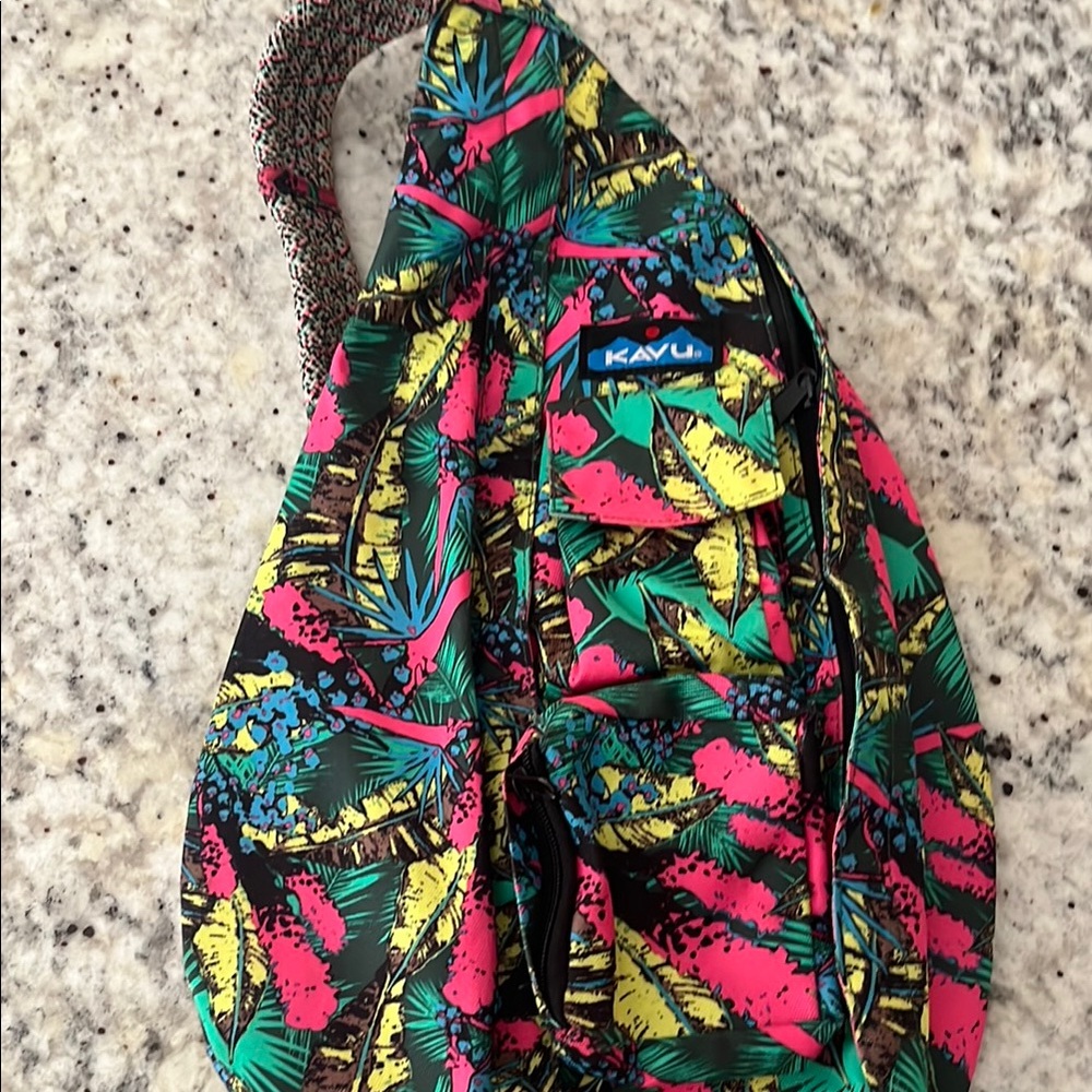 Kavu Tropical Print Shoulder Bag - Pink, Green, Blue, Yellow